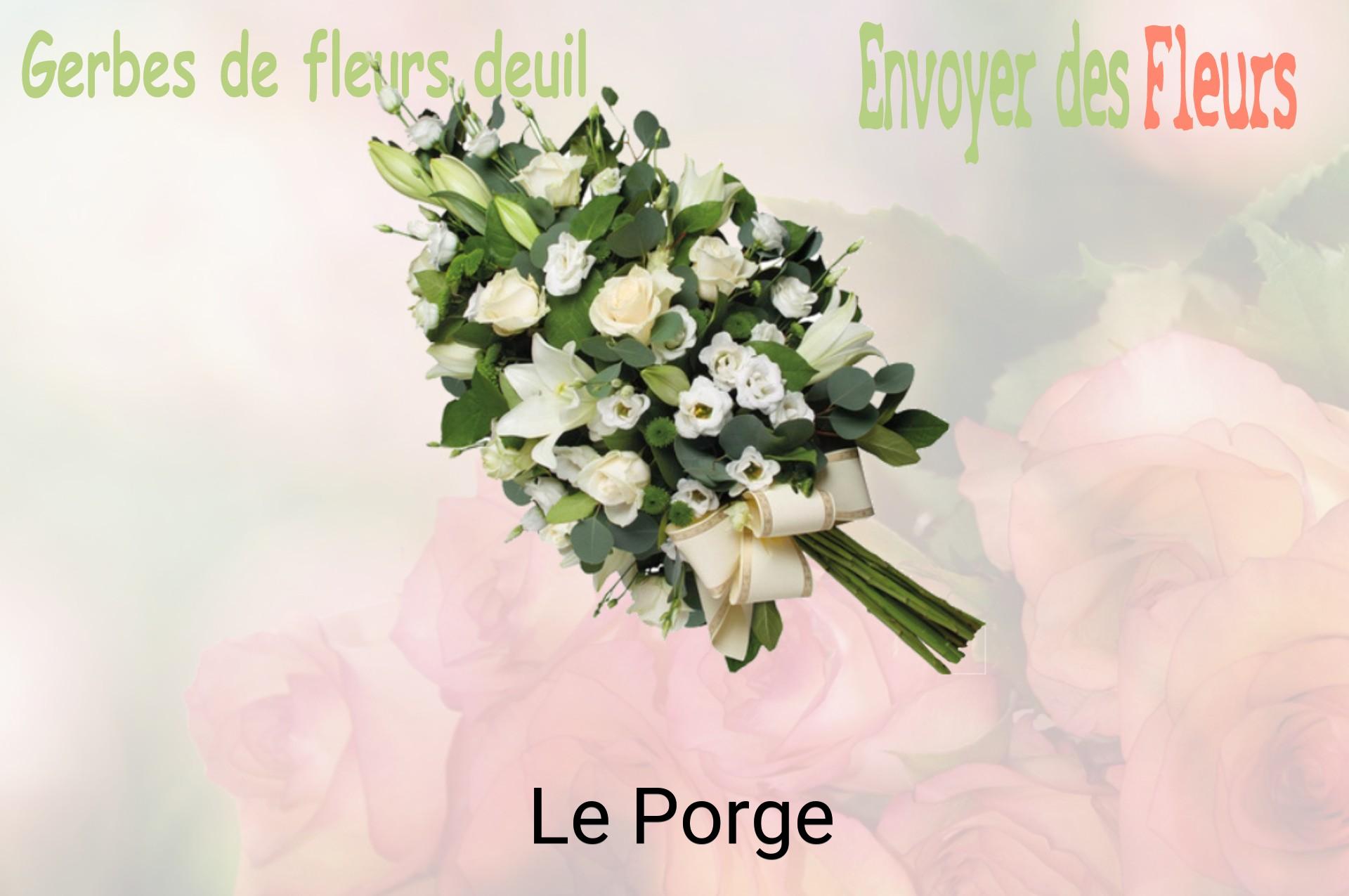 Gerbe de fleurs de deuil livrée à Le Porge